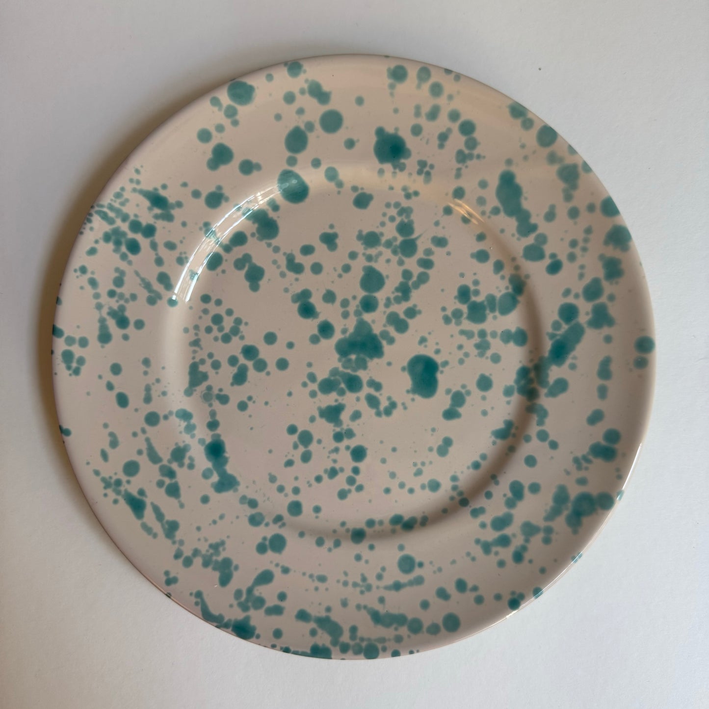 Tallerken, grøn plet, ø24 cm